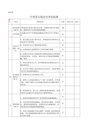 小型采石场评估标准.docx