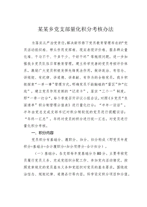 某某乡党支部量化积分考核办法.docx