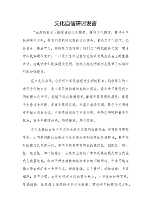 文化自信研讨发言1.docx