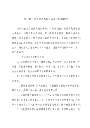 谈一谈自己在负责人岗位未来工作的计划.docx