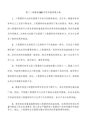 聚丁二烯橡胶（BR）项目质量管理方案.docx