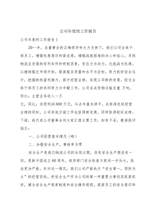 公司年度的工作报告.docx