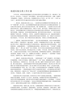 街道垃圾分类工作汇报.docx