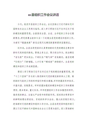 xx县组织工作会议讲话.docx