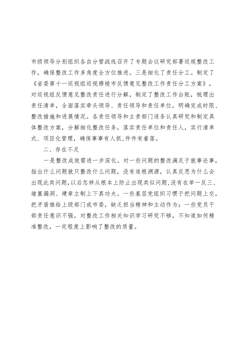 市纪委监委2023-2024年度关于对县委落实巡视整改情况日常监督工作情况总结汇报（巡察）.docx_第2页