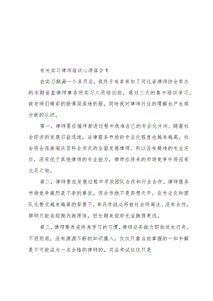 有关实习律师培训心得体会三篇.docx