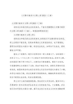 火灾警示教育片主题心得2023(三篇).docx