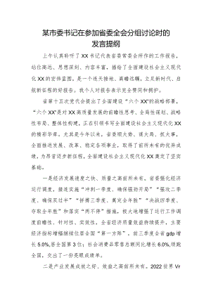 某市委书记在参加省委全会分组讨论时的发言提纲1.docx