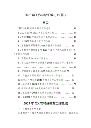 2023年工作总结汇编（15篇）.docx