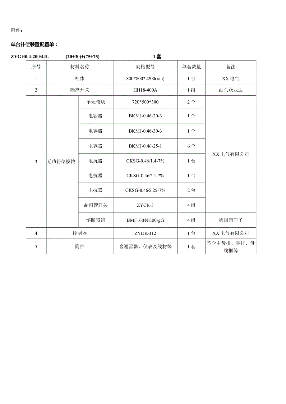 XX电气有限公司XX设备配置及报价方案（2023年）.docx_第2页