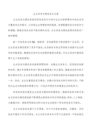 企业信息化建设安全方案.docx