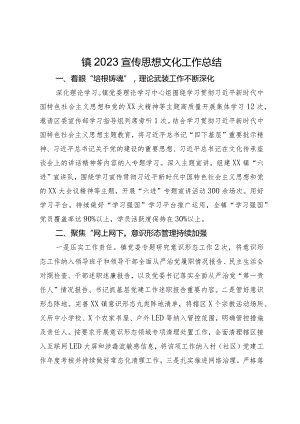 镇2023宣传思想文化工作总结.docx