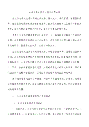 企业信息化问题诊断与处理方案.docx