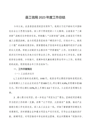 县工信局2023年度工作总结.docx