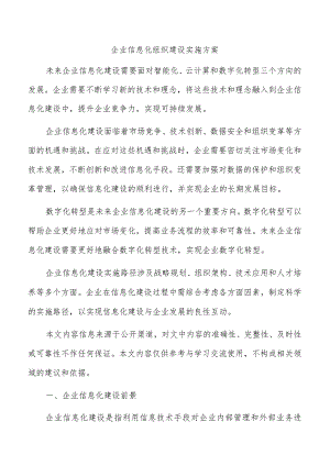 企业信息化组织建设实施方案.docx