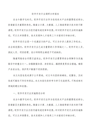 软件开发行业调研分析报告.docx