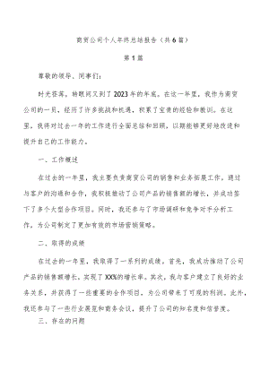 商贸公司个人年终总结报告（共6篇）.docx