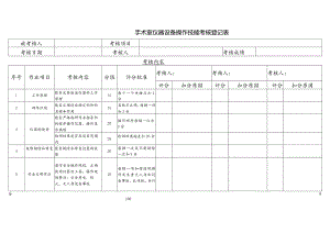 手术室仪器操作技能考核记录表.docx