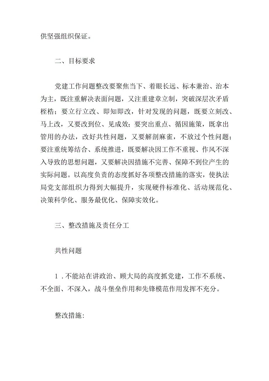 行政综合执法局党支部书记抓党建工作存在问题整改工作方案.docx_第2页