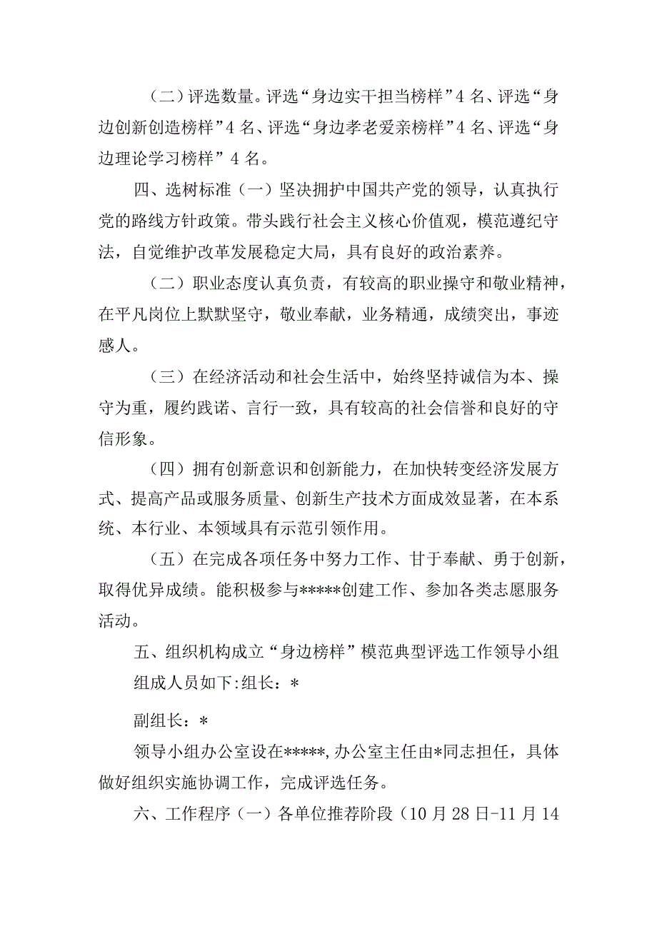 开展“身边榜样”模范典型评选活动事项通知报告.docx_第2页