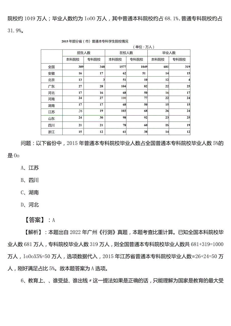 农业农村局公务员考试行政职业能力测验（行测）第二次基础试卷（附答案和解析）.docx_第3页