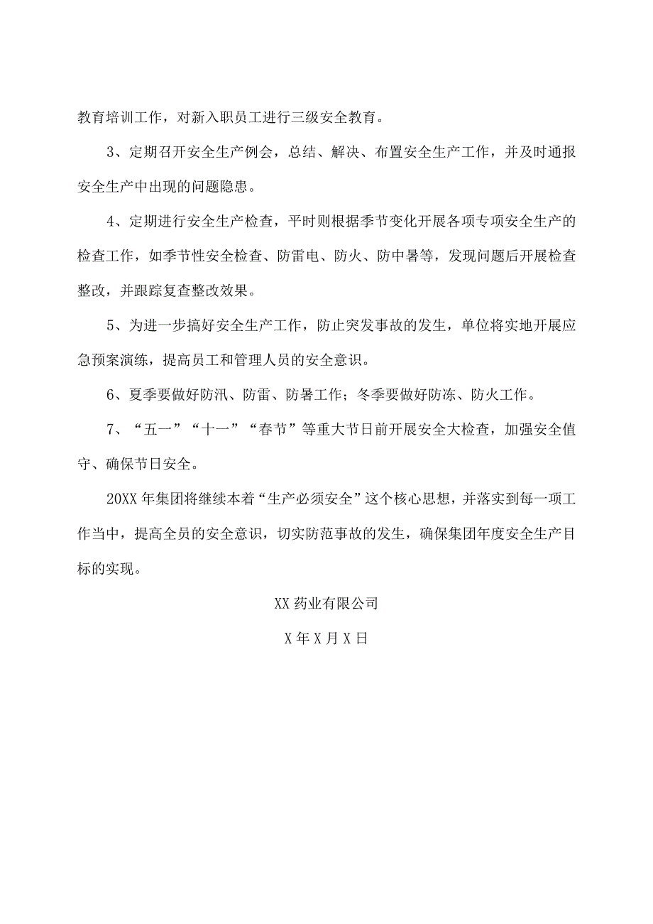 XX药业有限公司202X年安全生产年度工作计划（2023年）.docx_第2页