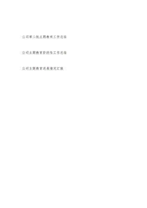 公司党委党支部2024年第二批以学铸魂、以学增智、以学正风、以学促干进展情况工作总结汇报3篇.docx