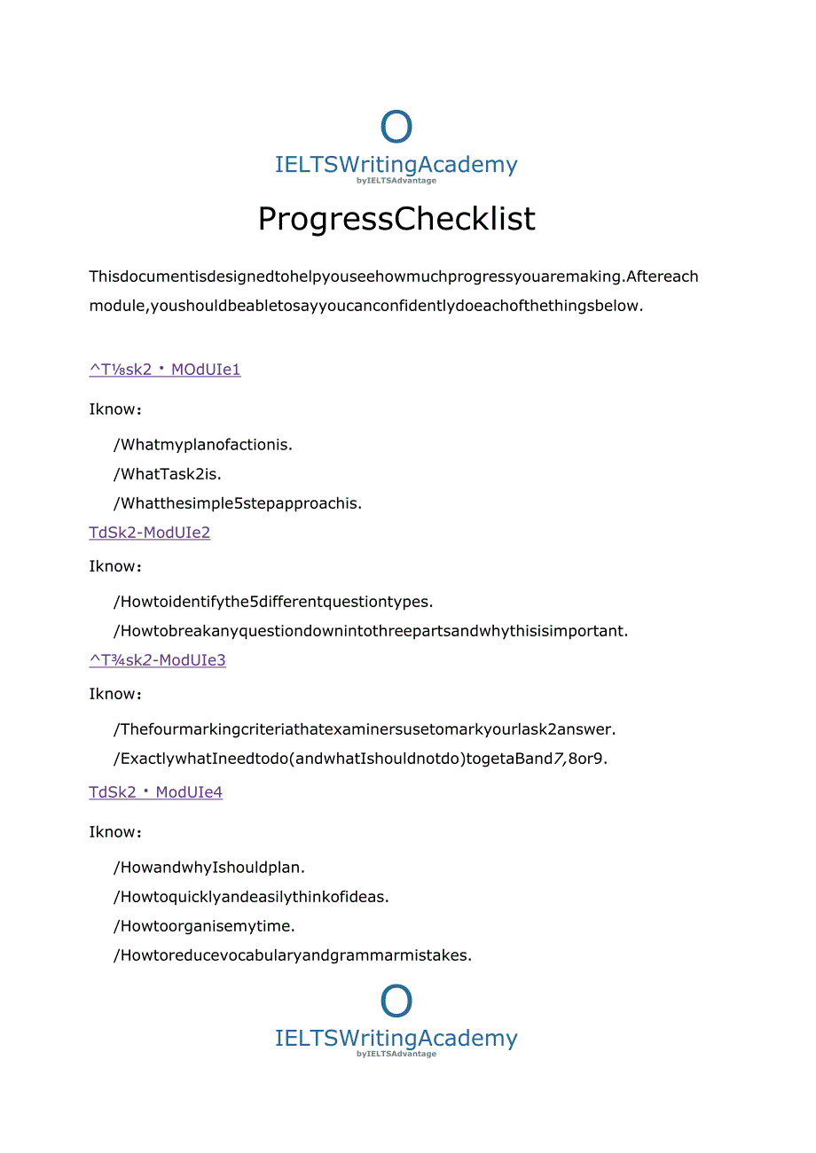 2024剑桥雅思讲义Progress-Checklist_UPDATED_.docx_第1页