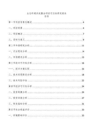 生态环境系统整治项目可行性研究报告.docx