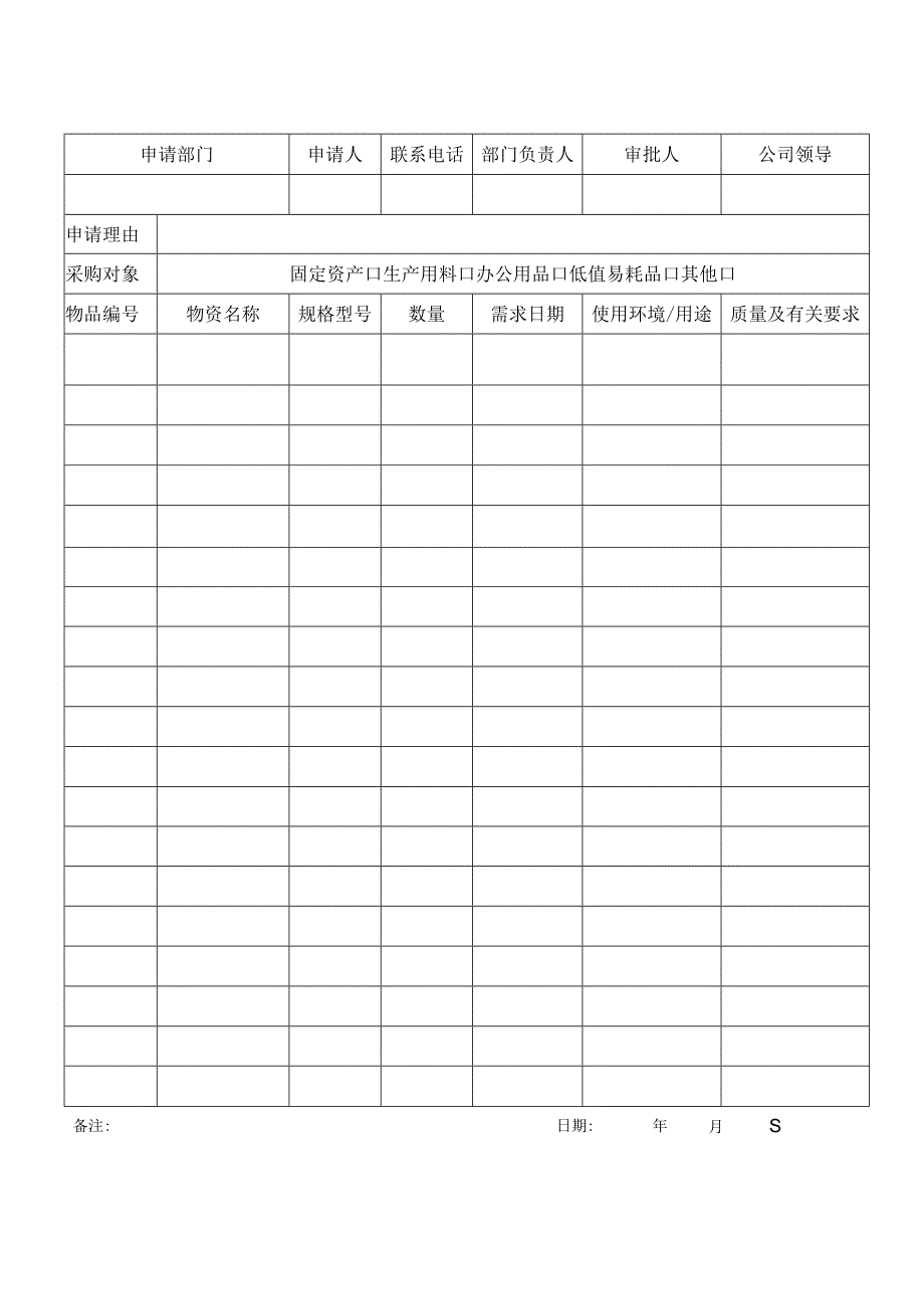 物资购买申请单.docx_第2页