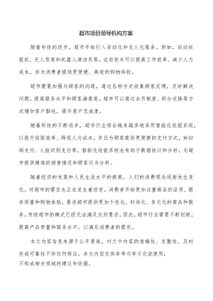 超市项目领导机构方案.docx