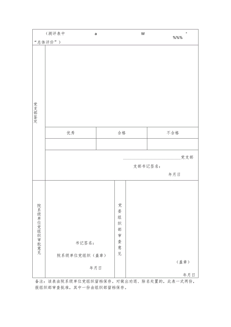 西安石油大学民主评议党员鉴定表.docx_第2页