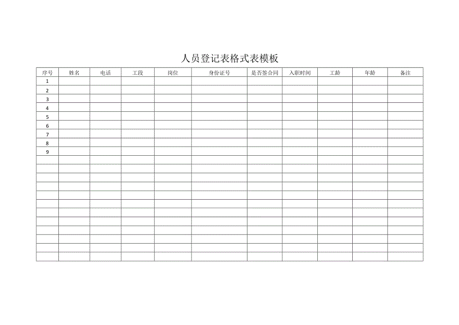 人员登记表格式表模板.docx_第1页