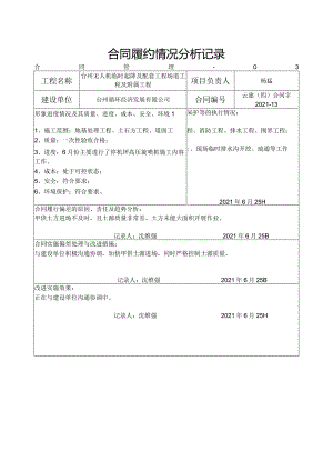 主合同履约情况分析记录-台州机场（6月）.docx