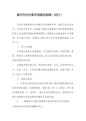 嘉兴市乡村美术馆建设指南（试行）.docx