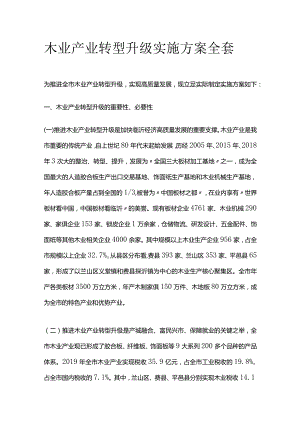 木业产业转型升级实施方案全套.docx