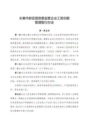 202200803长春新区国资委工资总额暂行管理办法（讨论稿）.docx