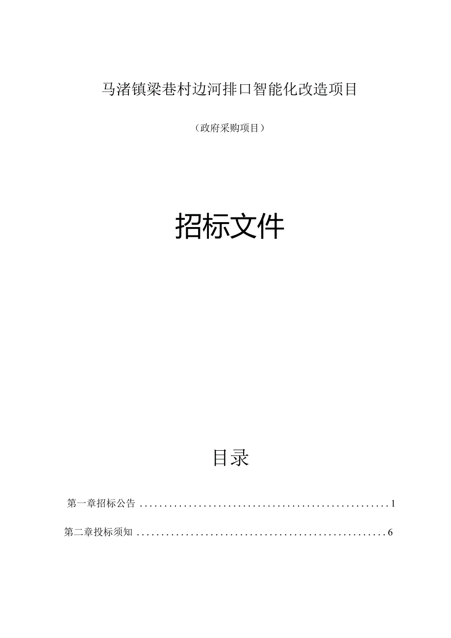 边河排口智能化改造项目招标文件.docx_第1页