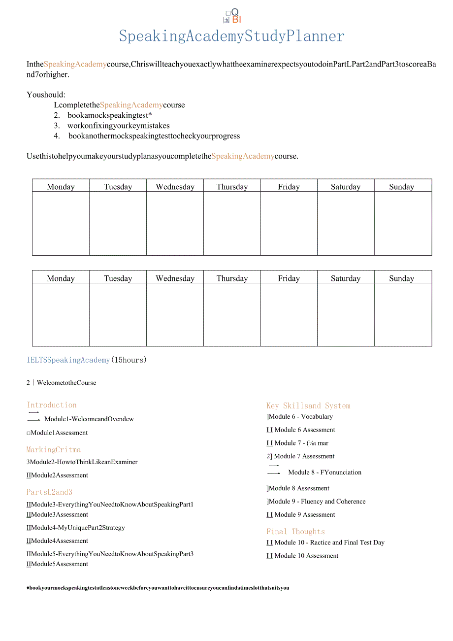 2024剑桥雅思讲义Speaking_Academy_Study_Planner.docx_第1页