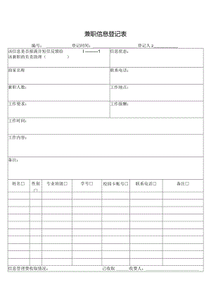 兼职信息登记表.docx