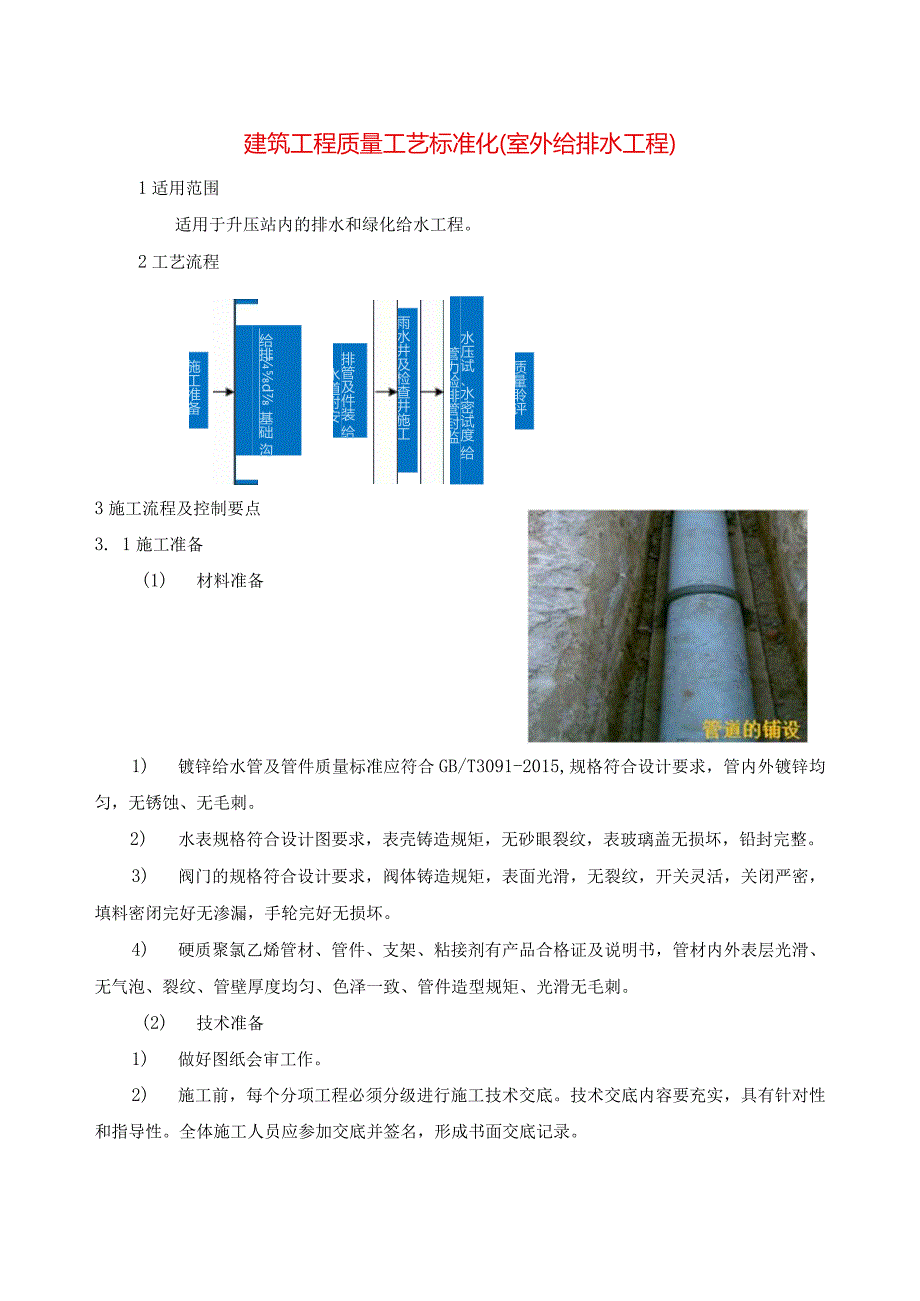 建筑工程质量工艺标准化（室外给排水工程）.docx_第1页