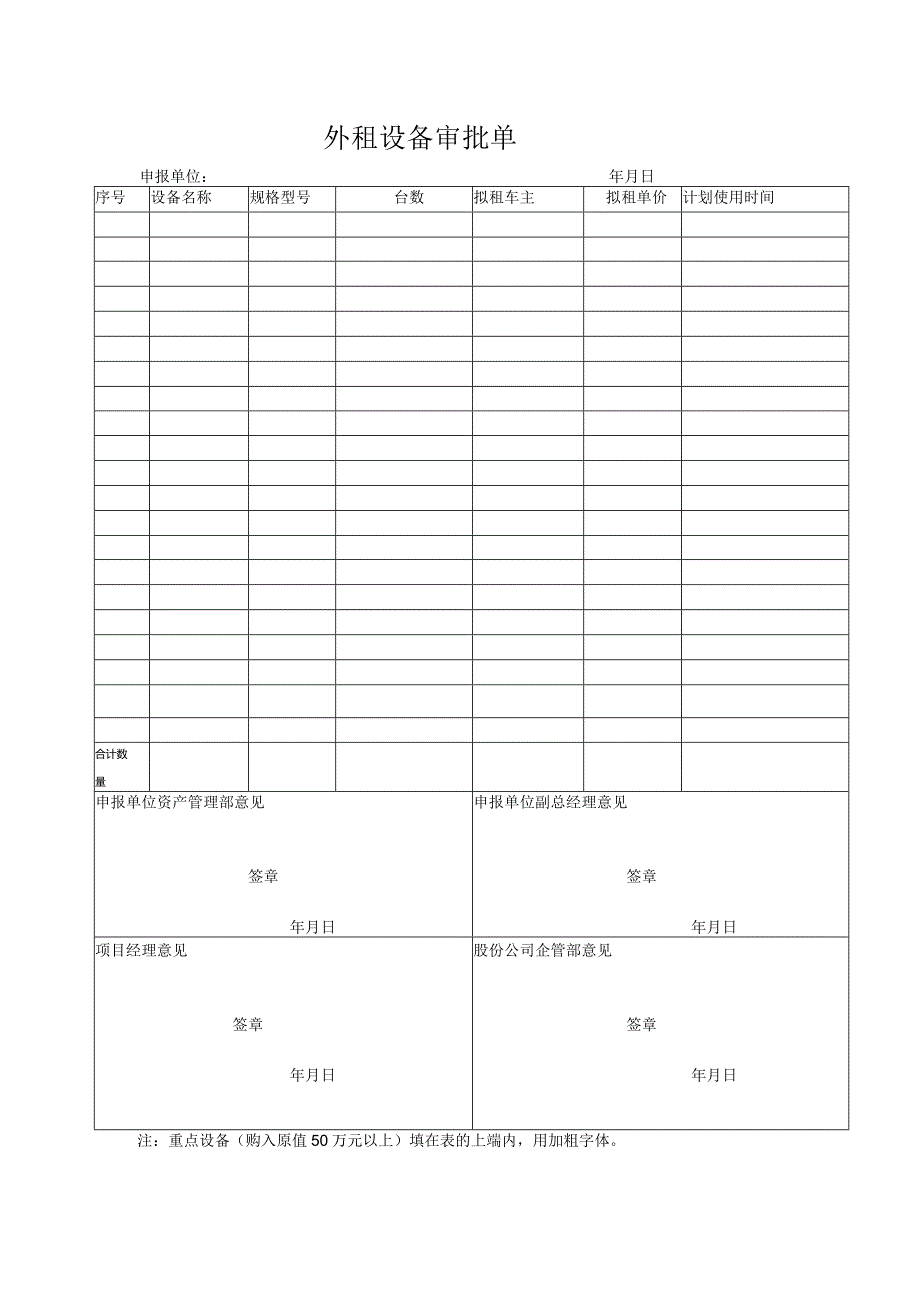 外租设备审批单.docx_第1页