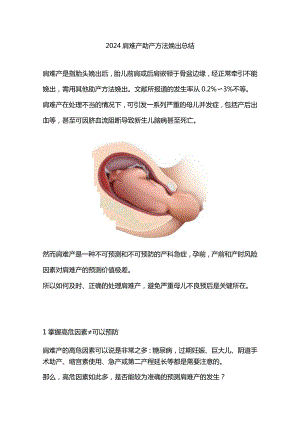 2024肩难产助产方法娩出总结.docx