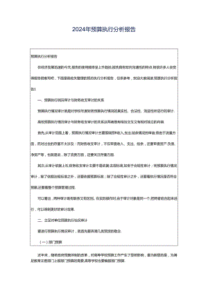 2024年预算执行分析报告.docx