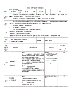 体育6年级 8田径—跨越式跳高-双腿的登摆 大单元课时教案.docx