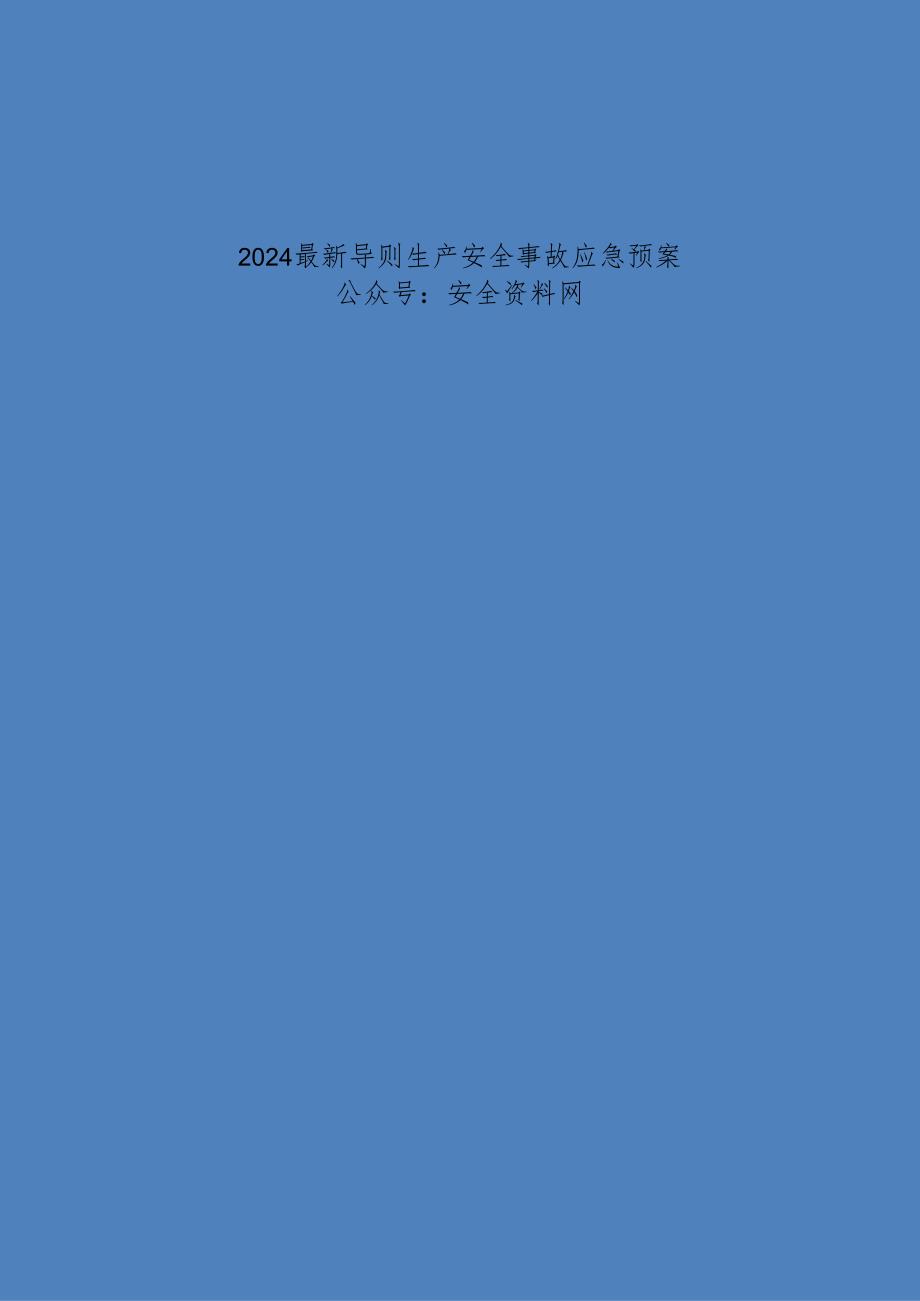 2024最新导则生产安全事故应急预案.docx_第1页