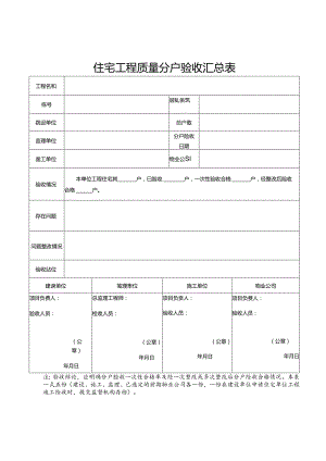 住宅工程质量分户验收汇总表.docx