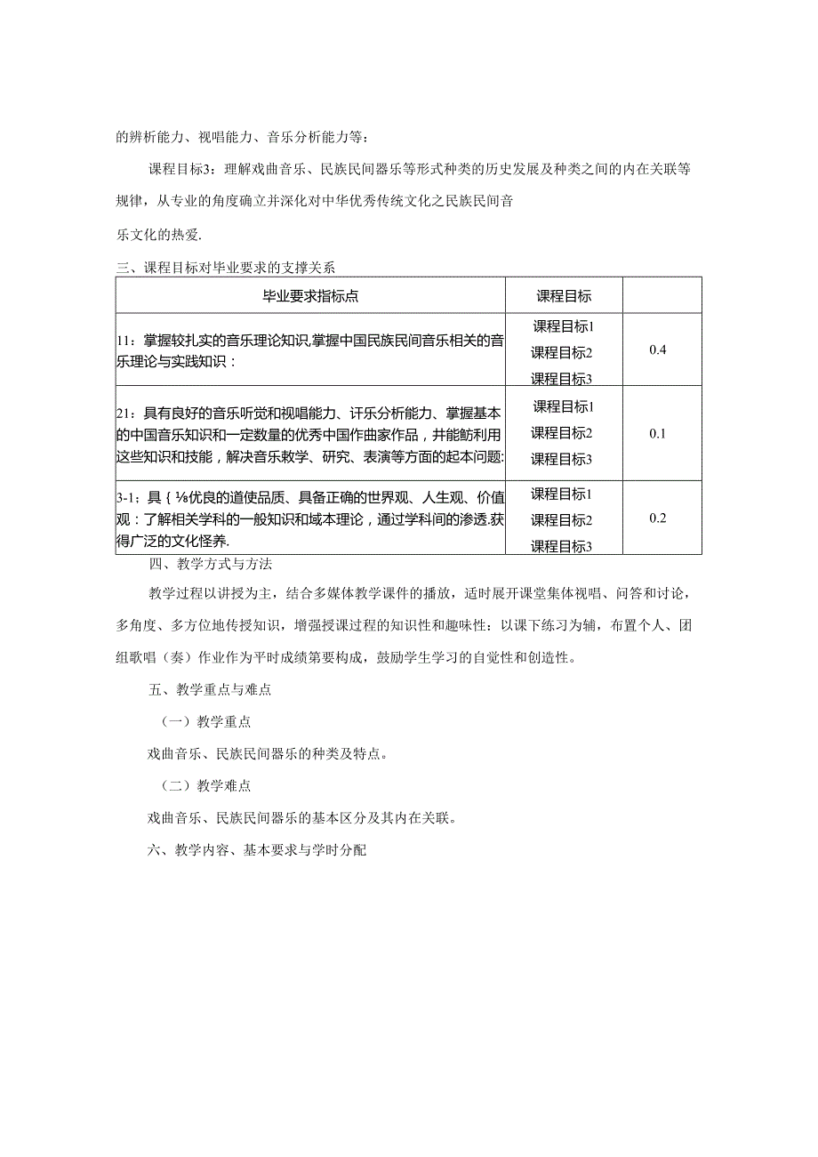 0823D01094-中国民族民间音乐2-2023版人才培养方案课程教学大纲.docx_第2页