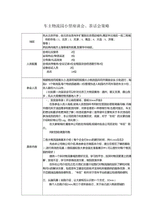 20140724车主物流园小型座谈会、茶话会策略.docx