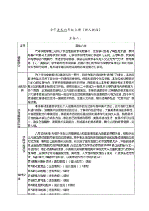 2025（新人教版）美术六年级上册全册教案.docx